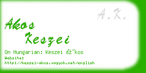 akos keszei business card